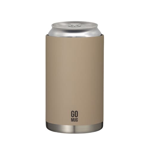 CB Japan Can Holder, Beige, 350ml, Stainless Steel, Vacuum Insulated, Dual-Walled, for 350ml Canned Drinks, CAN GOMUG