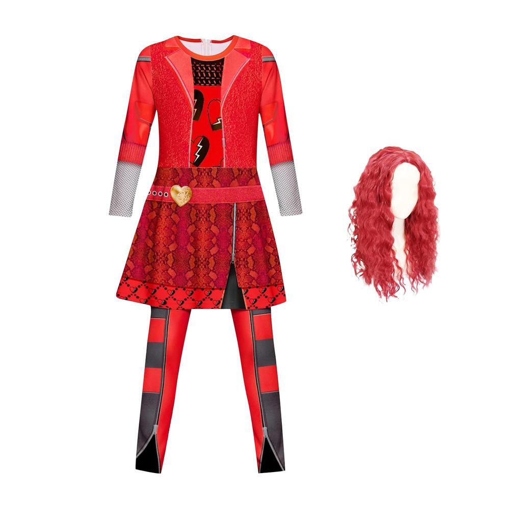 Red One-piece Tights Halloween Costume Stage Performance Clothes