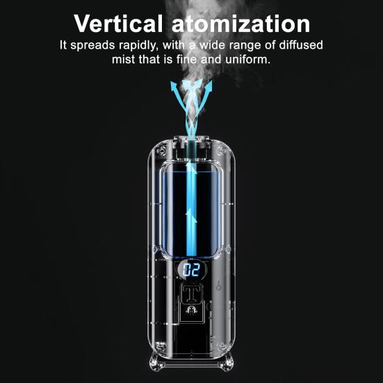 Rechargeable Aromatic Dispenser Essential Oil Diffuser with Light Timer Function 5 Modes Wall Mount Aromatherapy Machine