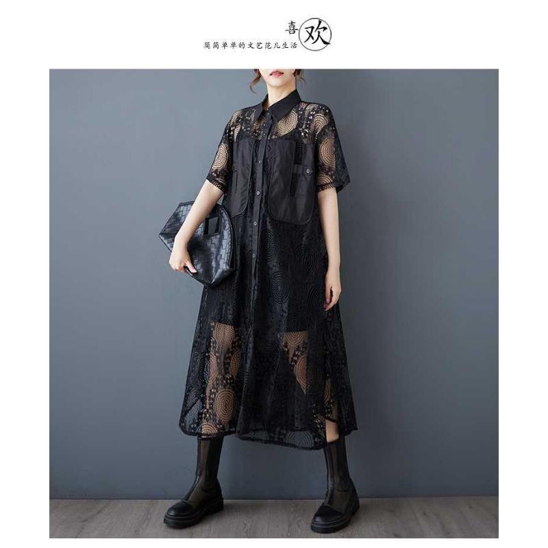 New Loose Plus Size Splicing Casual Simple Sweet Dresses