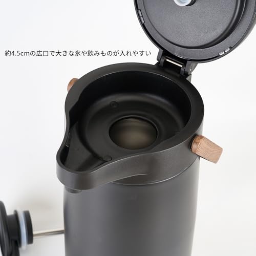 Diobao Tabletop Air Pot, Stainless Steel, 2.2L Capacity, Keeps Food Hot or Cold, Vacuum Insulated, Compact, One-Hand Operation, Large Capacity, Energy