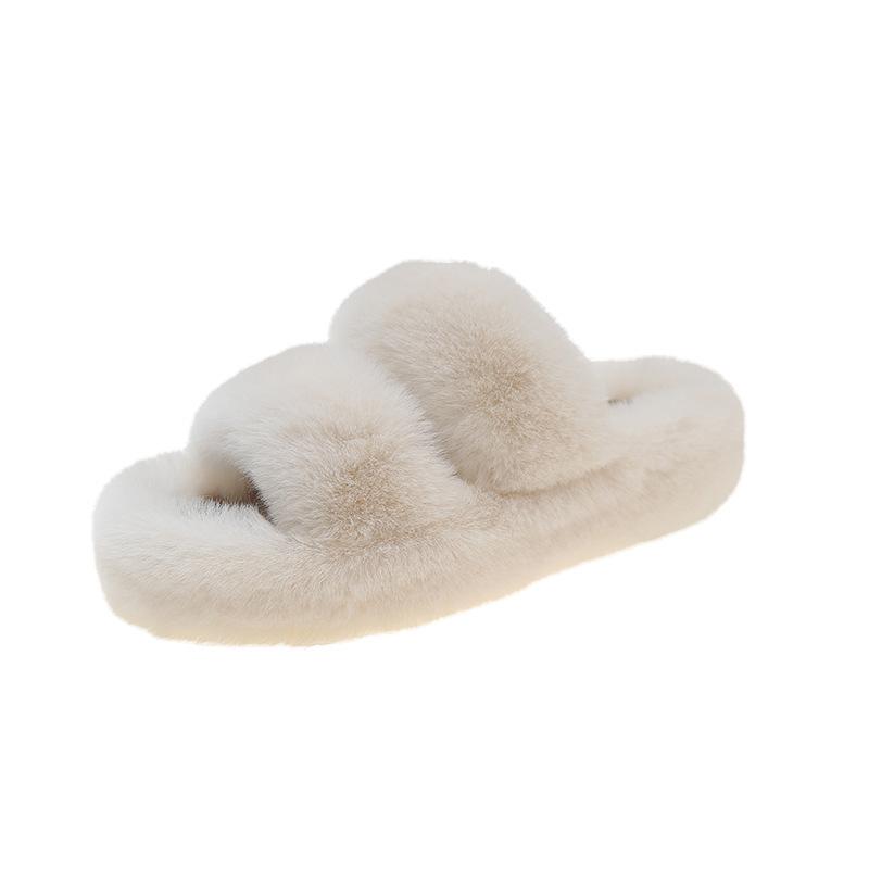 Wear Mao Mao Slippers At Home Women's 2025 Winter New Warm and Non-slip Outer Wear Korean Version Ins Tide Large Size 41