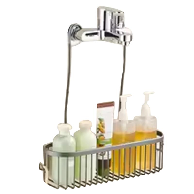 For Shower Hanging Organizer With Hooks Storage Shelf- No Drilling Design For Shower Basket For Shower Faucet Or Cross Bar Rack