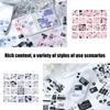 20 Blatt Scrapbooking-Sticker Ästhetische Dekorative Sticker Hintergrund-Sticker für Journal Album Planer Dekoration