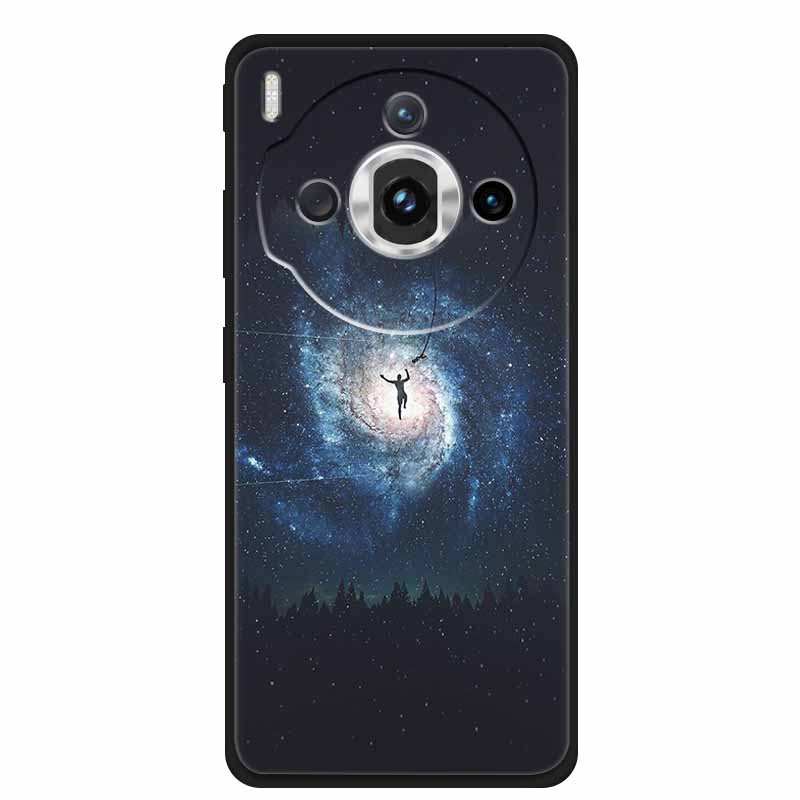 For ZTE nubia Z60S Pro 6.78" Case TPU Soft Black Silicone Painted Cute Cat Starry Cover for Nubia Z60S Pro Luxury Animals Funda