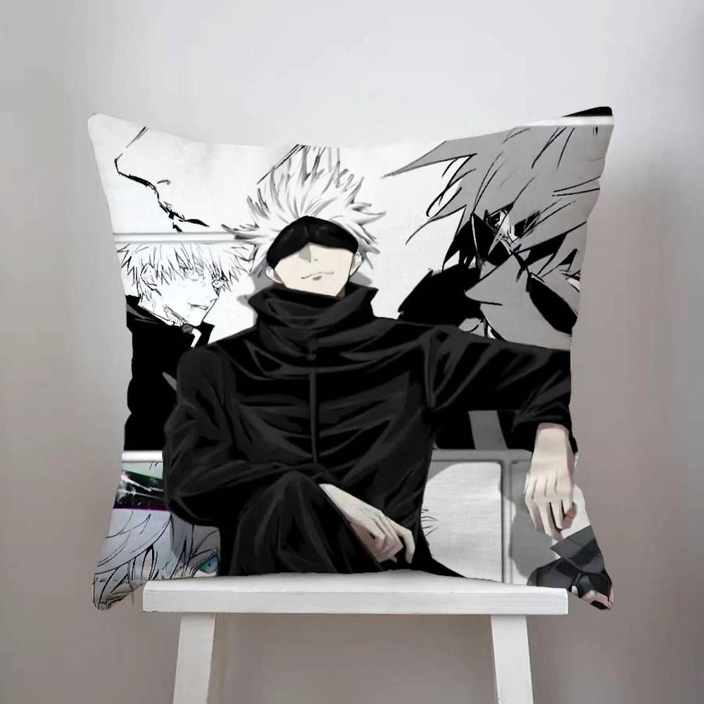 Jujutsu Kaisen Gojo Satoru Pillowcase Modern Home Decoration Living Room Luxury Cushion Cover For Sofa Decorative Pillowcases