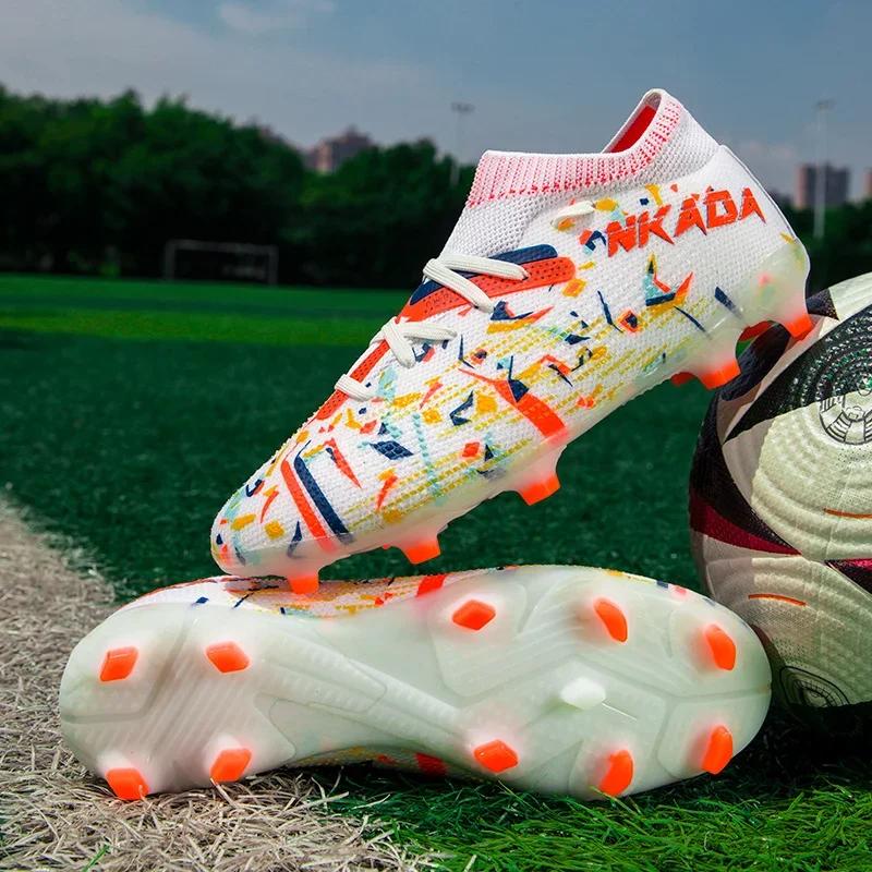 High-quality Professional Soccer Shoes Men Women Fashion Black Golden Football Training Shoes Men Futsal Sneakers Zapatos Futbol