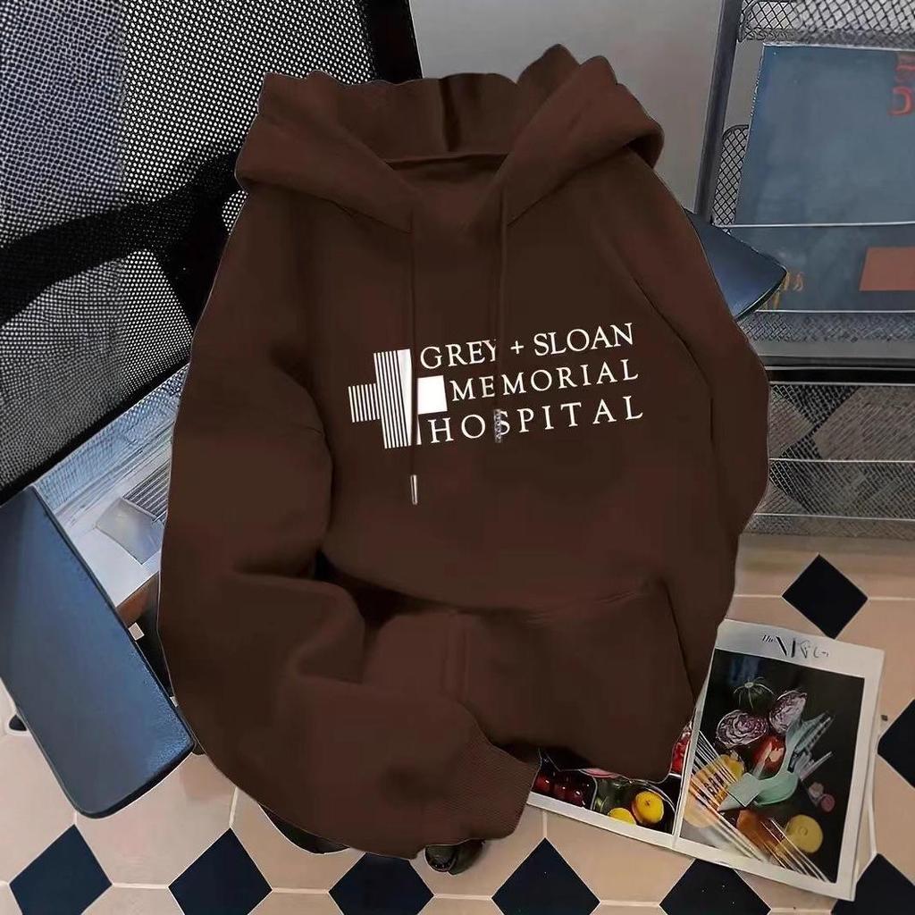 2025 Neues Herbst/Winter Grey Sloan Buchstaben Kapuzenpullover - Vielseitig und locker geschnitten
