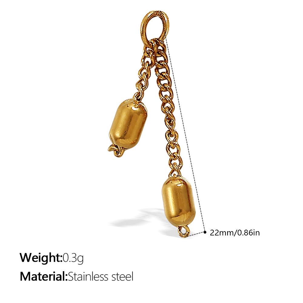 European and American creative colorful and diverse DIY pendant stainless steel plated 18K gold versatile pendant collection