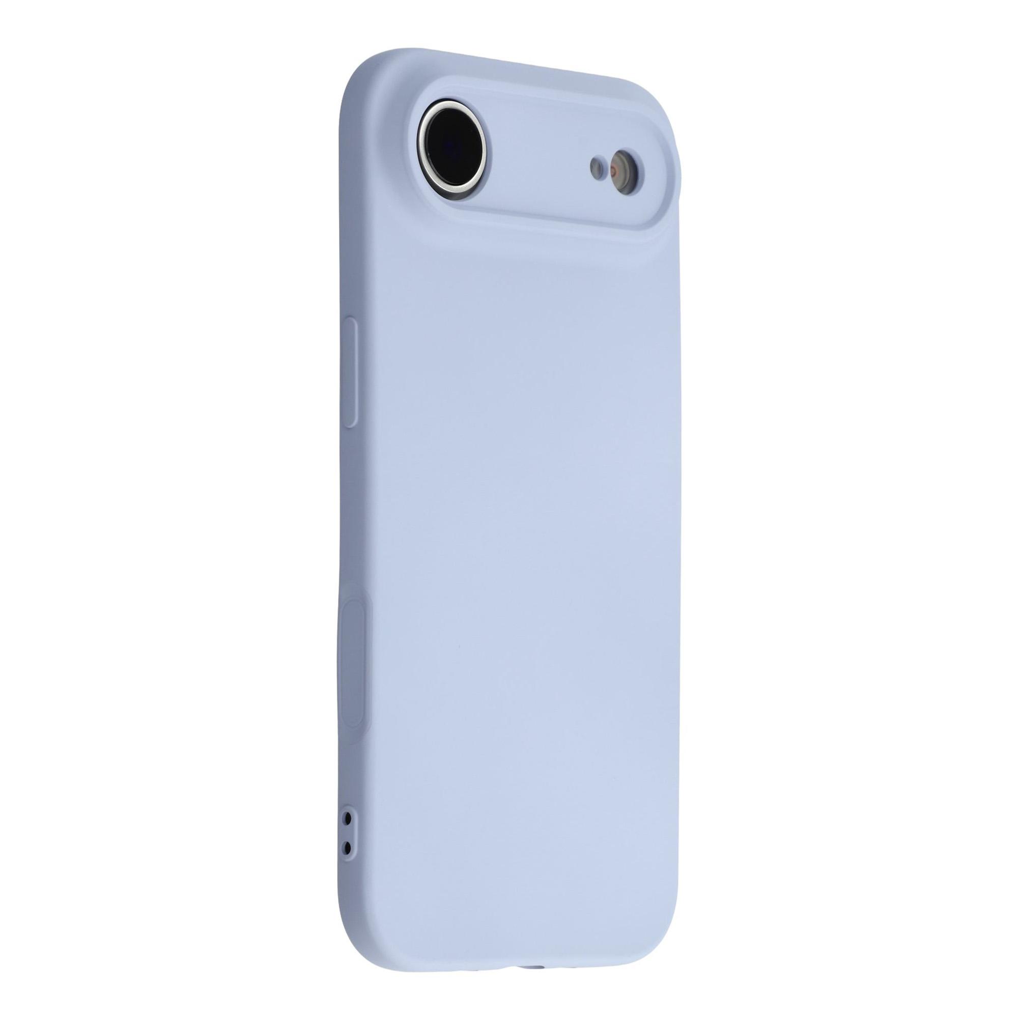 

For iPhone 17 Air Case TPU Back Soft Anti-Scratch Fiber Lining Phone Cover Light Purple