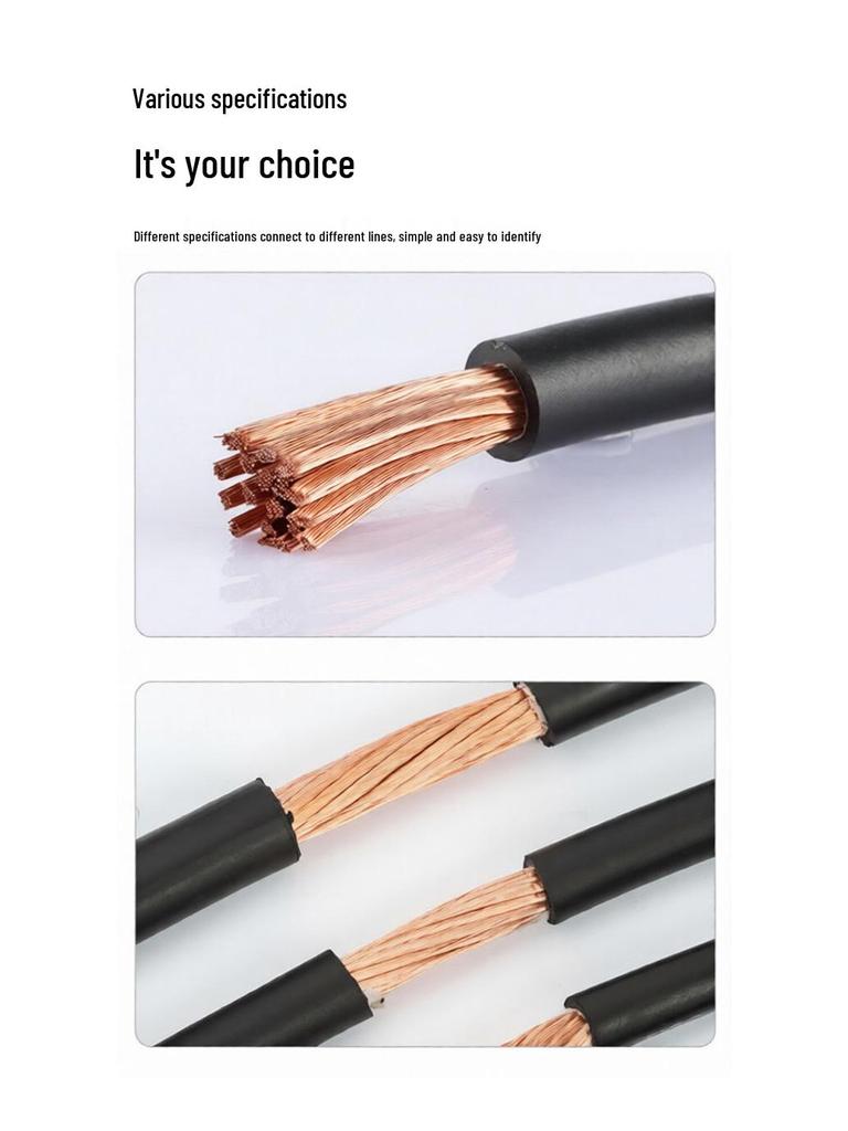 Industrial Pure Copper YH Rubber Welder Cable - Temp & Wear Resistant, Anti-Aging, Available in 16/25/35/50 Sq Sizes