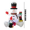 Christmas Inflatable 7ft Display Decor With 2 Penguins Christmas Inflatable Snowman For Family Friends Indoor Outdoor Party