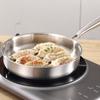 Uncoated Frying Wok Flat Bottom Fried Steak Pot Durable Saucepan  Home