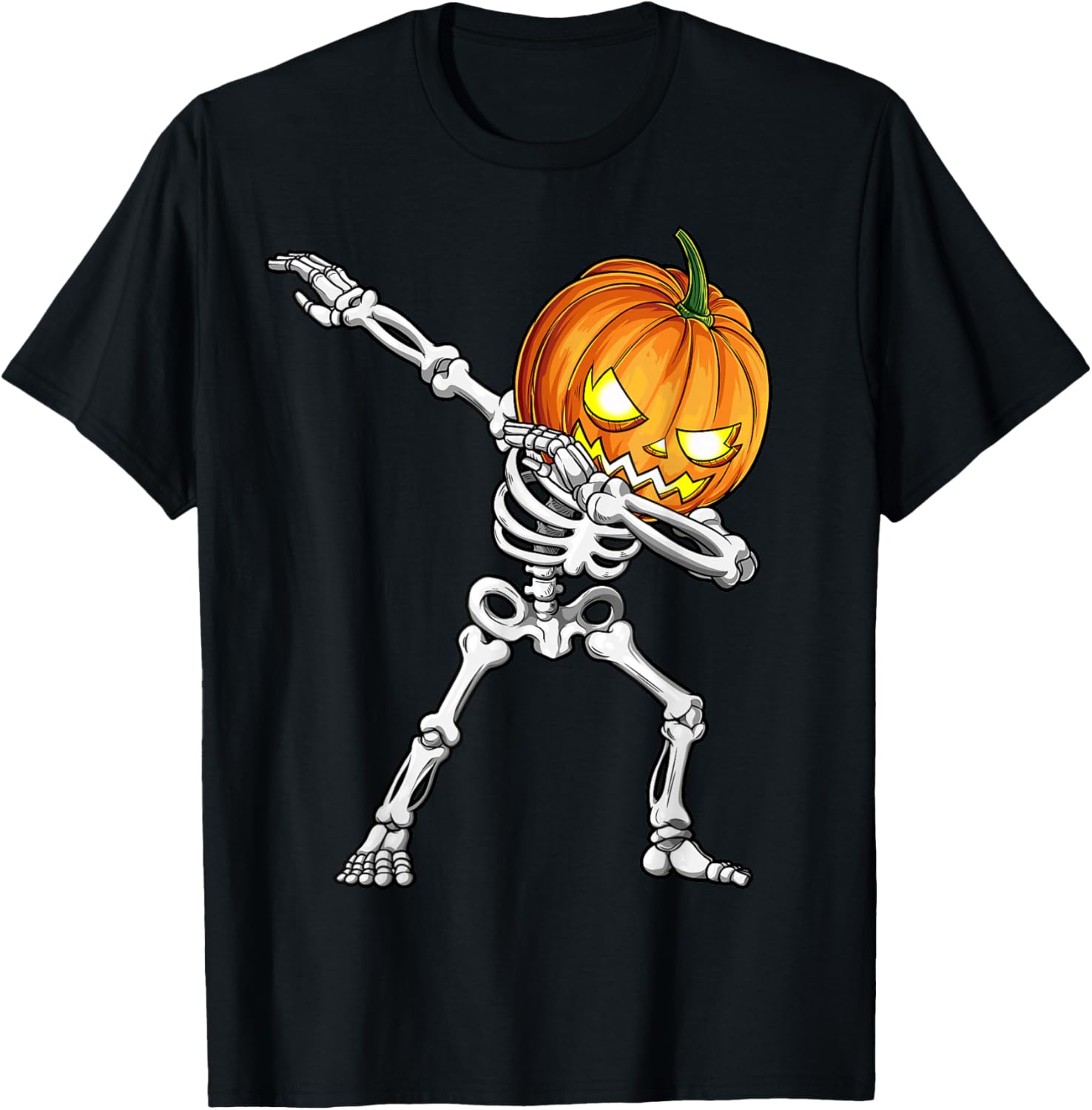 Halloween Boys Dabbing Skeleton Scary Pumpkin Jack O Lantern Tshirt 100 Cotton Trendy Y2k Shortsleeve Tee Soft S