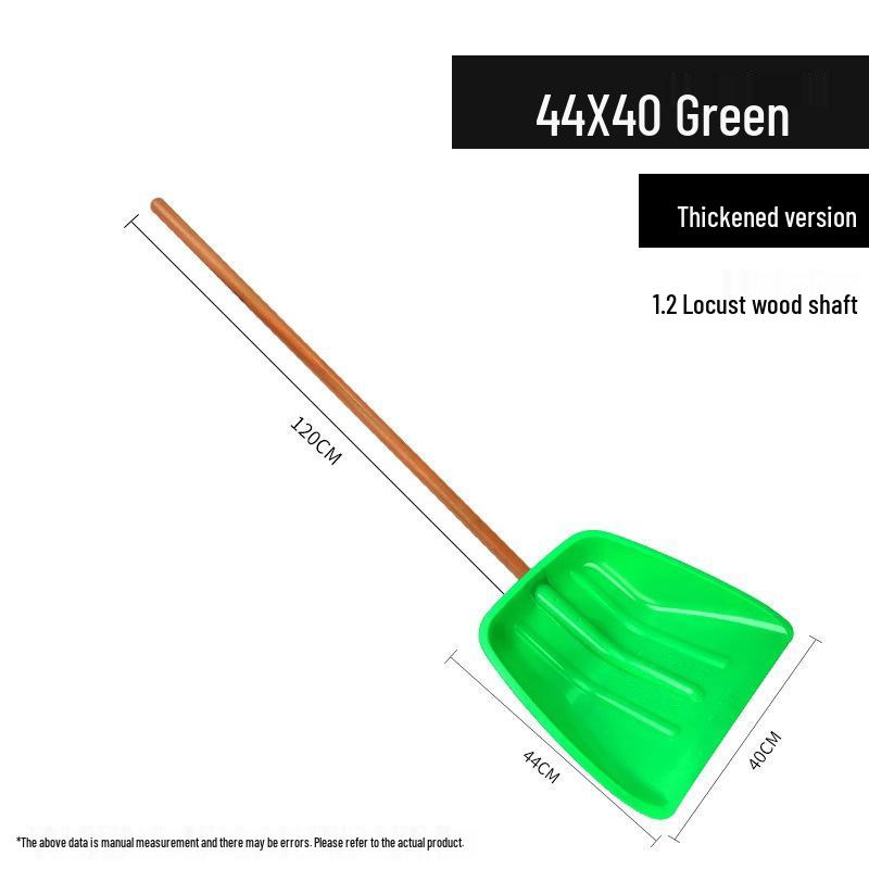 Extra Wide Tempered Iron and Plastic Snow & Grain Shovel