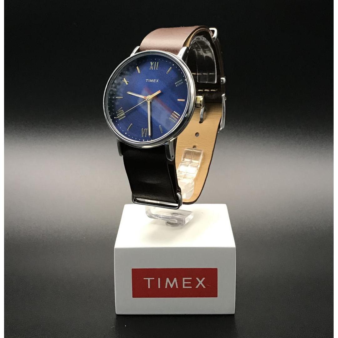 [Extremely good condition] Timex South View, navy dial, box and instructions included, polished, working item