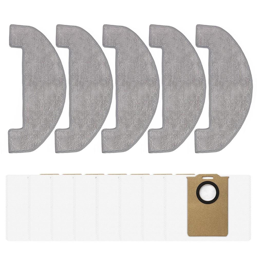 

5 Mop Cloths and 8 Dust Bags for Efficient For MONSGA MS1 MAX Cleaning