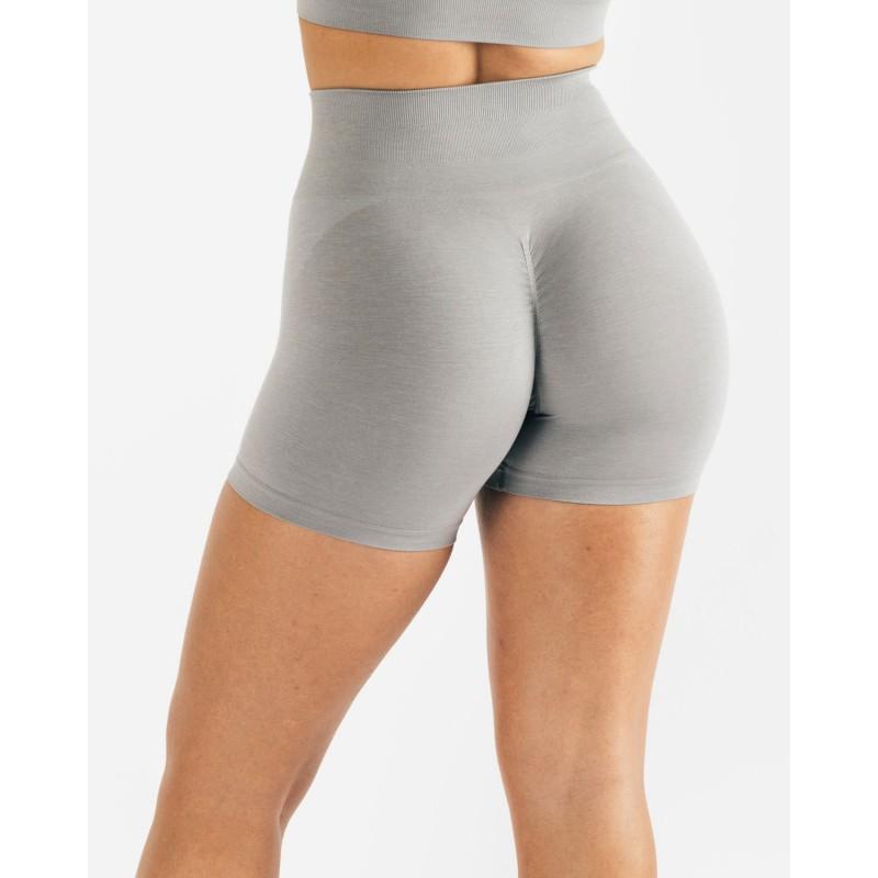 Seamless Side Jacquard Yoga Shorts Women Fitness Workout 3/4 Length High Waist Stretch Gym