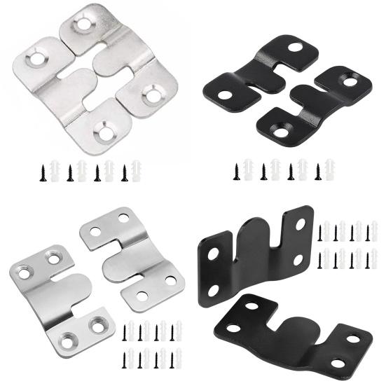 1 Wall Load-capacity Mounting Bracket Picture Pair Easy to Install Black