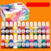 24-farbige Epoxidharz-Pigment-Kits Harz-Farbstoff Farbmittel Flüssig je 10 ml für Schmuckherstellung Kunsthandwerk und DIY-Projekte