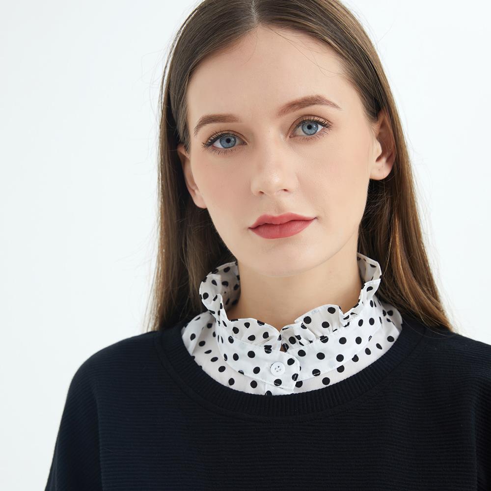 Baumwolle Falscher Kragen Damen Falscher Kragen Vintage Abnehmbares Kleidungszubehör Revers Bluse Top Hemdkragen Falscher Kragen DropShip