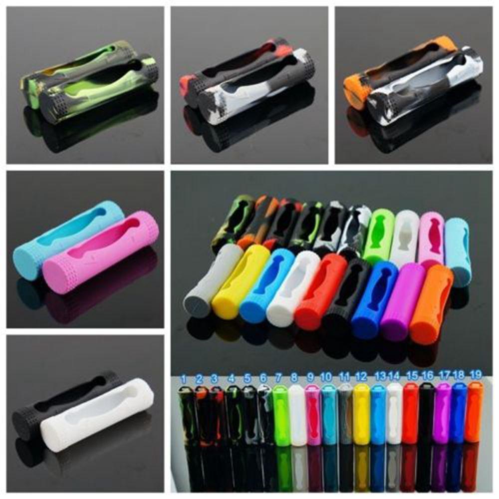 Buy 1PC/2PCS New Wrap Skin Vape Cover Case Soft Silicone 18650 Battery Cover Protective Sleeve