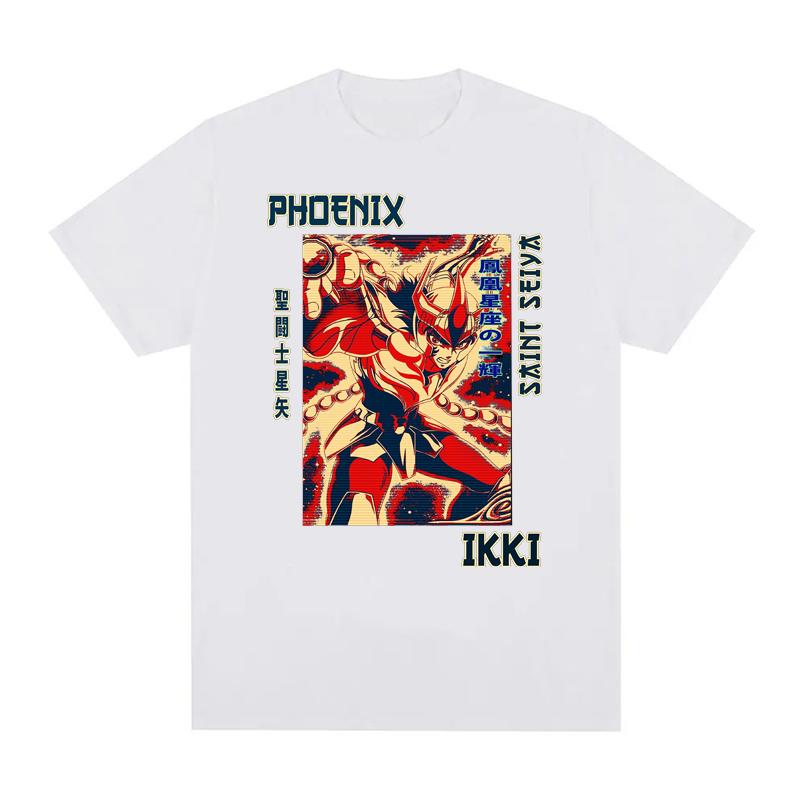 Saint Seiya Graphic Print T Shirts Men Women EU Size 100% Cotton Unisex Tops CottonStreetwear Harajuku