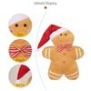 Festive Gingerbread Man Stuffed Throw Pillow for Christmas Festival Soft Plush Toy Pillow Seasonal Holiday Home Decors