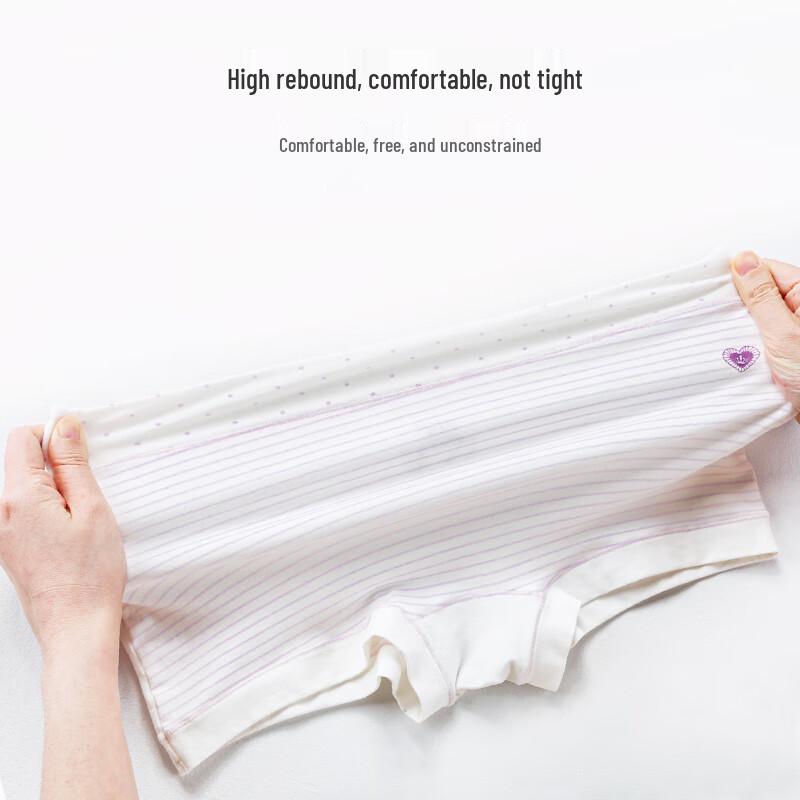 Ailier & Aurora Teen Girls' Antibacterial Cotton Boxer Briefs (3-Pack)