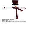 Christmas Snowman Tree Topper Large Plush Snowman Treetop Hugger with Red Black Plaid Top Hat Scarf Xmas Tree Ornament