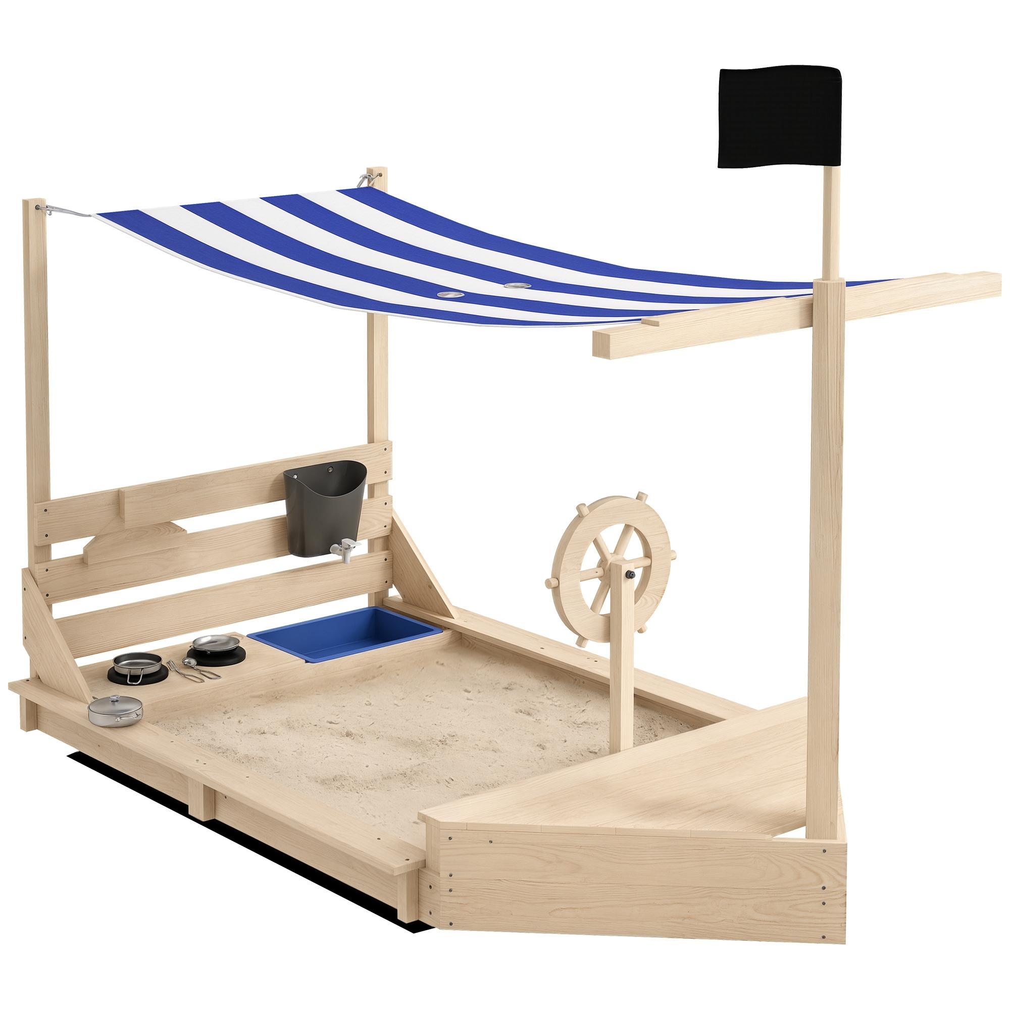Sandbox with Sun Canopy Pirate Ship