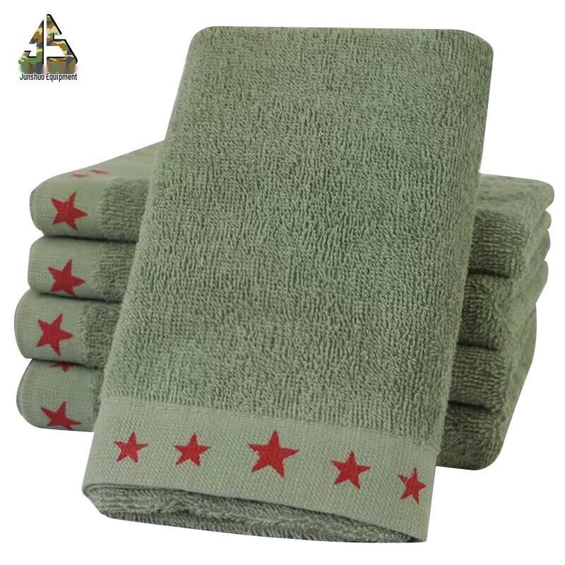 Junshuo Dark Green Military Training Towel - 10 Pack