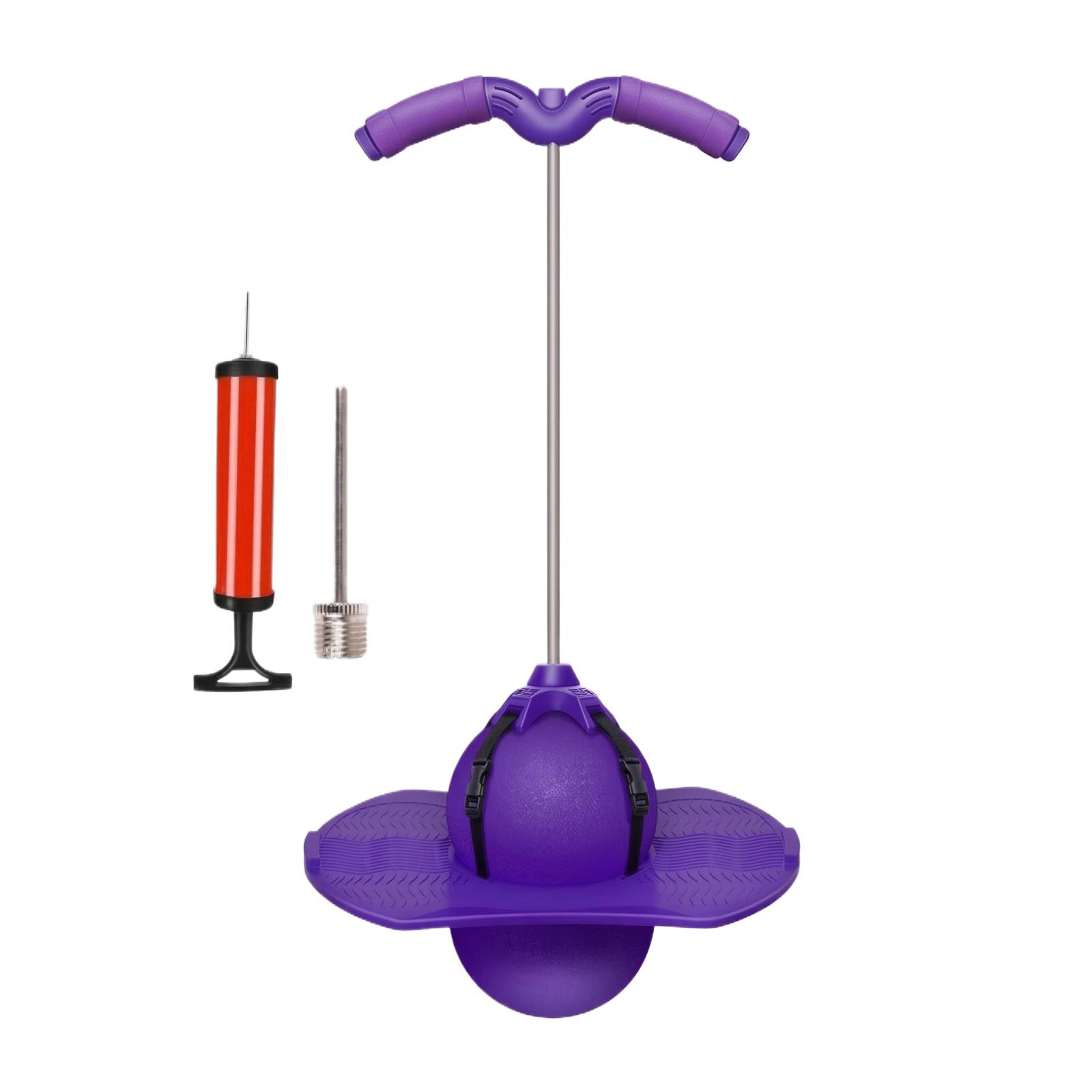 

Children s Jumping Ball Toy with Pump Adjustable Handle and Durable Material Suitable for Outdoor Indoor Use Fun Active Play Equipment One Size фиолетовый