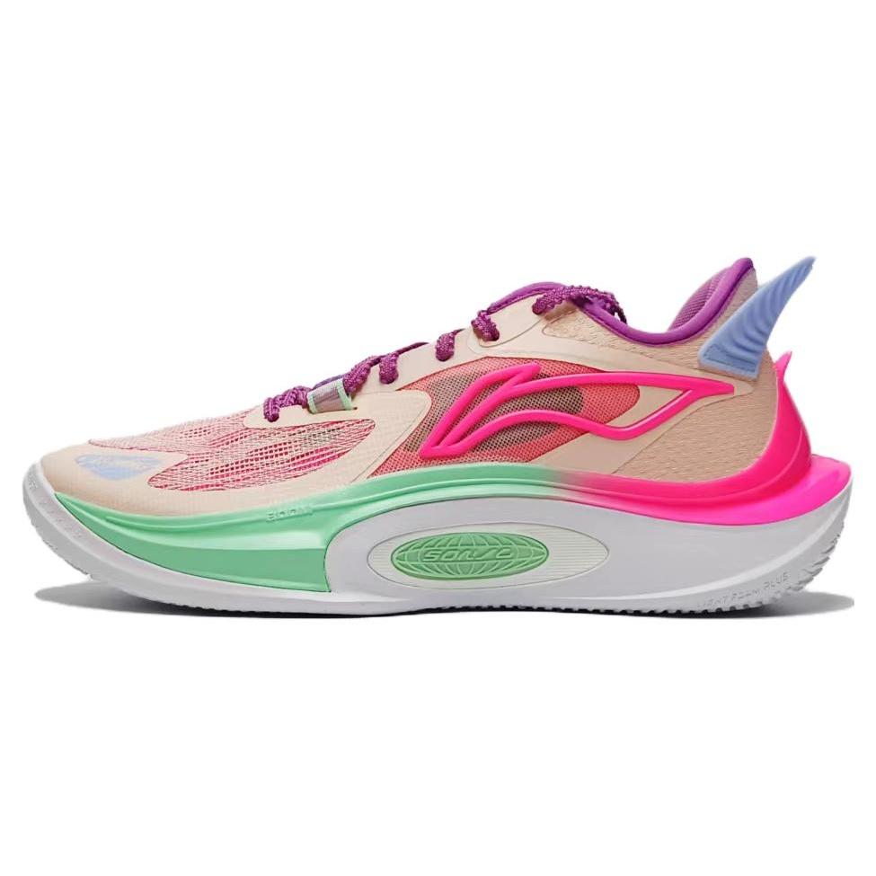 Li-Ning Sonic 11 V2 Beige Neon Pink Mint Men s ABAT045-5 EU 43⅔