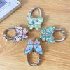 Foldable Sturdy Butterfly Purse Hook Colorful Glitter Metal Frame Table Bag Holder for Cafe Bar Outdoor Use