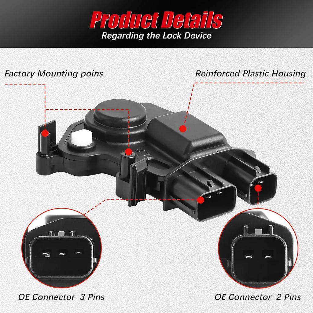 FAERSI Door Lock Actuator Motor Front Left Driver Side Compatible With 2003 2004 2005 Honda Accord Civic CR-V Element Odyssey Pilot, 2002-2006 Acura