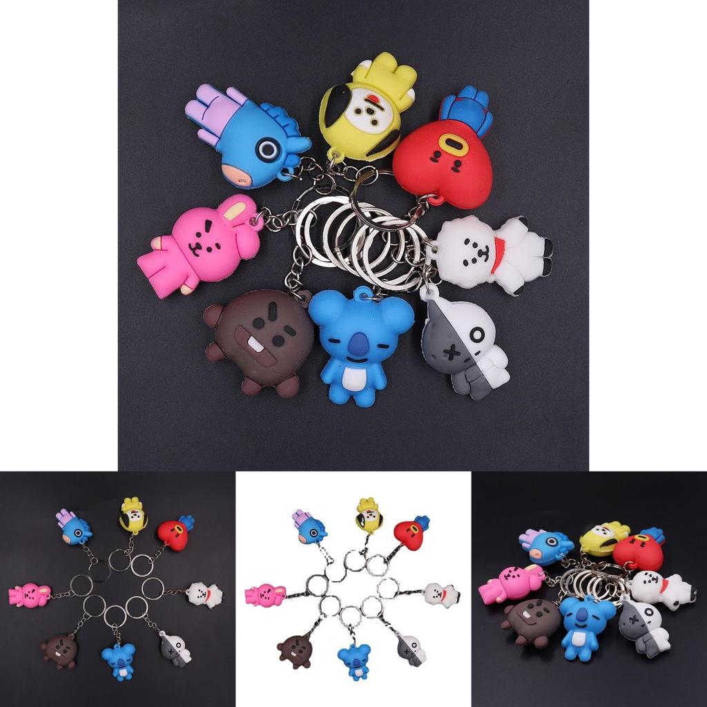 Bt21 Series Key Chain High Quality Pvc Immersive Anime Design Perfect For Fans Collectors
