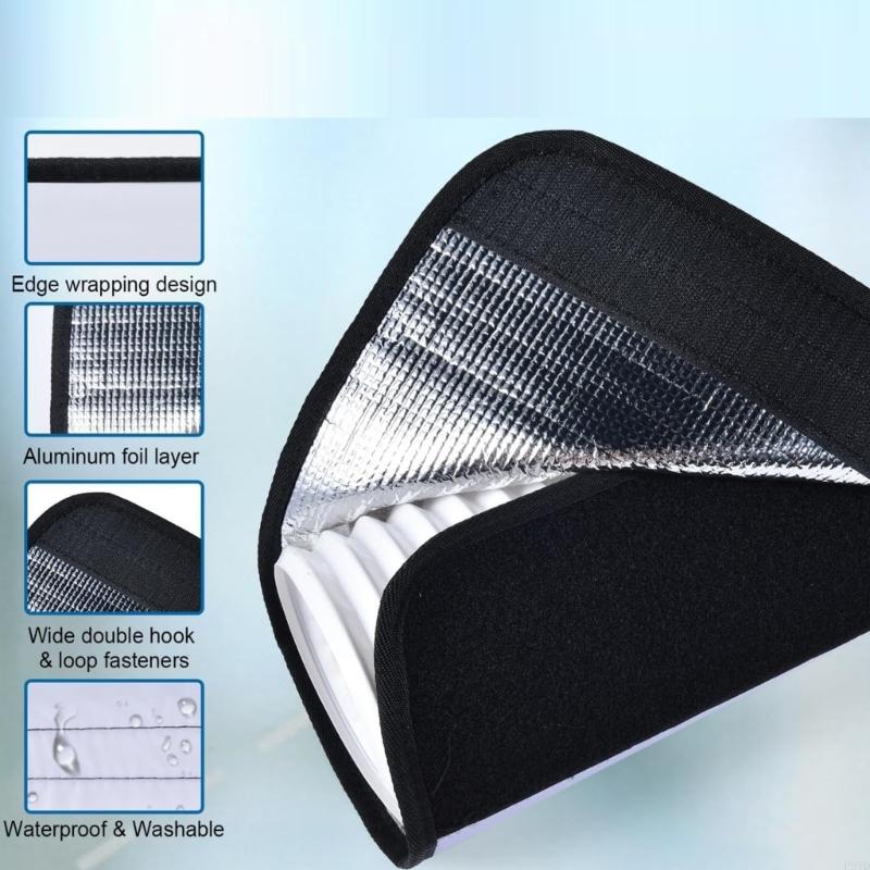 Triple Layer Insulation Sleeve For Portable Air Conditioner Exhaust Hose Flexible Duct Vent Cover With Adjustable Straps
