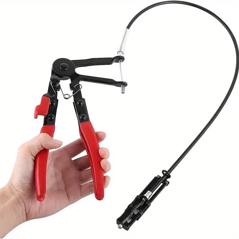Clamping Pliers Bendable Hose Clamps Cable Type Flex Cable Long Auto Hose Clamps Straight Hose Bundle Removal Auto Repair Tools