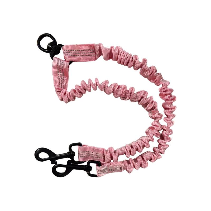 Popular pet products Reflective double-ended leash Dog one-to-two retractable reflective dog leash