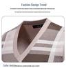 2025 Men's Autumn/Winter V-Neck Grid Knit Pullover Vest