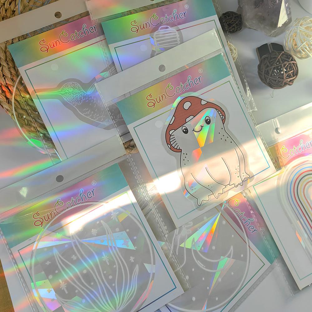 SC001-015 Multiple patterns to choose Rainbow Sun Catcher Window Stickers Prism Holographic Stickers for Windows