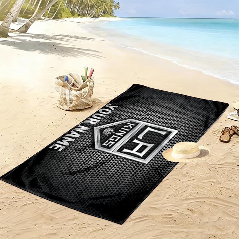 Los Angeles Kings Druck Strandtuch, Großes Weiches Schnelltrocknendes Handtuch für Strand Camping Schwimmen