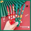 Christmas Black Ink Push-Action Pen for Student Exams and Office Use