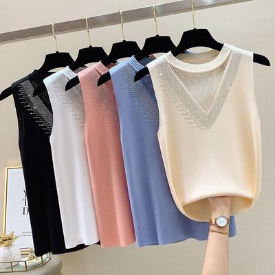 Vasaros viršutinė moteriška pakabinama liemenė Seksuali balta juoda graži apatinė viršutinė dalis