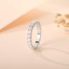 18K Gold-Plated 925 Sterling Silver Moissanite Band Ring for Women