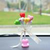 Cartoon Couples Car Ornament Model Wedding Couple Figure Car Center Console Balloon Decoration Auto Interior Dashboard Gifts