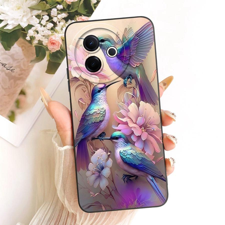 For Vivo Y39 Y300i 5G Phone Case Cute Rabbit Liquid Soft Silicone Bumber Shell For VivoY300i V2444A Capa Y 39 5G Back Cover
