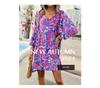 Di Yun Women's Casual Vacation Rayon Print Long Sleeve Dress - 2024 Spring/Summer Collection