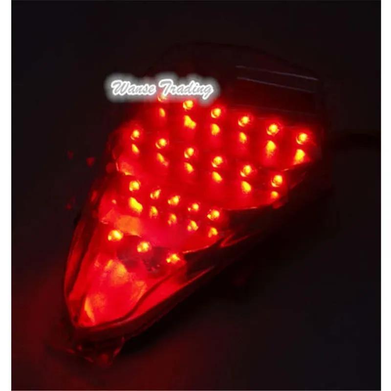 Waase For Yamaha YZF R6 RJ11 2006 2007 Chrome Tail Light Brake Turn Signals Integrated LED Light